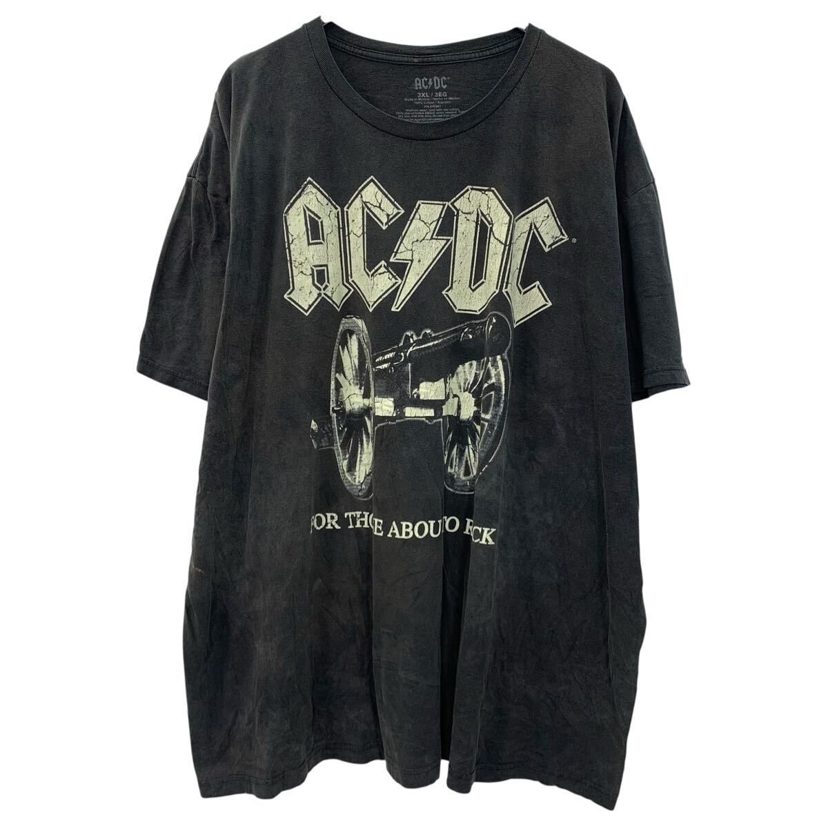 メキシコ製 AC/DC 半袖 バンドTシャツ 3XL ブラック エーシー 