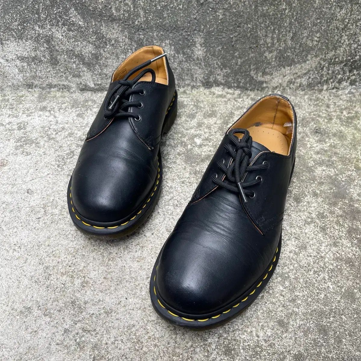 7UK DR. MARTENS ドクターマーチン 1461 ナッパ 3ホール ブラック (260 265)