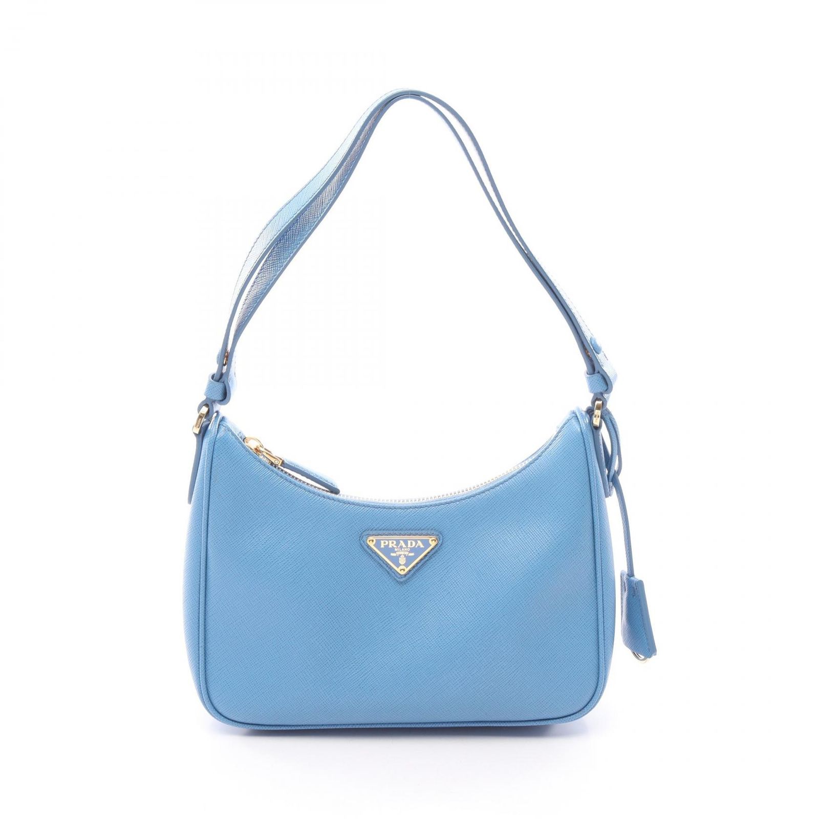 プラダ PRADA ショルダーバッグ Re-Edition 2005 ミニバッグ 1N204W ブルー サフィアーノレザー Re-Edition 2005 ミニバッグ レディース Used A
