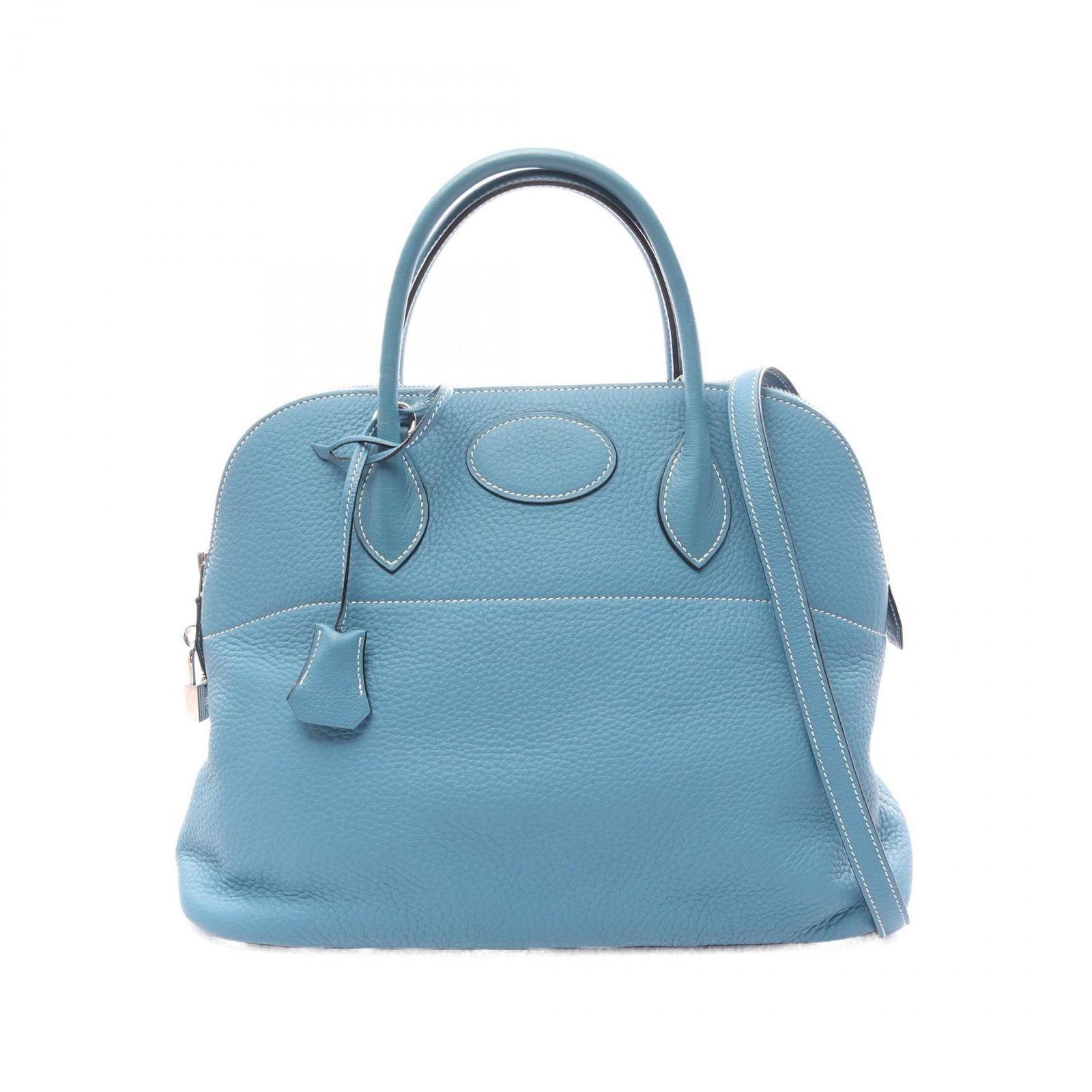 エルメス HERMES ハンドバッグ ボリード35 ブルージーン 2WAY ブルージーン レザー ボリード35 ブルージーン レディース Used A