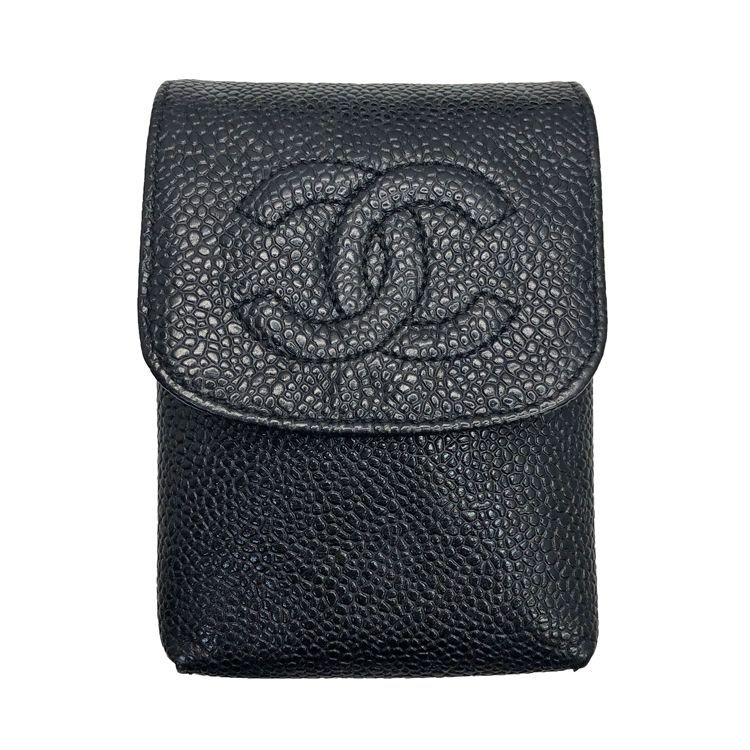 CHANEL シャネル ココマーク シガレットケース A13511 5番台 キャビア