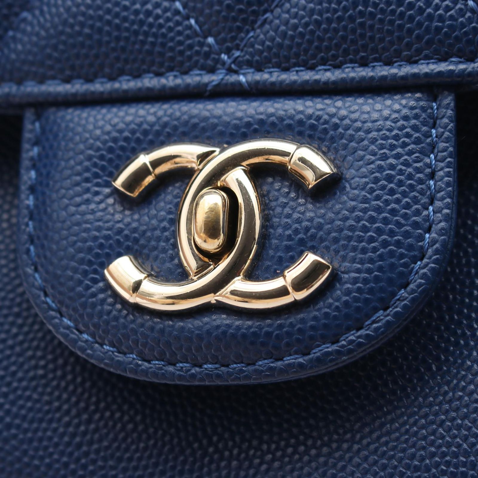 シャネル CHANEL リュックサック バックパック マトラッセ ネイビー 