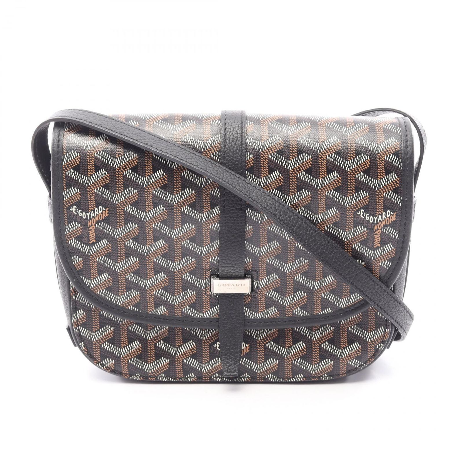ゴヤール GOYARD ショルダーバッグ ベルヴェデーレPM BELVE3PMLTY01CG01P ブラック PVCコーティングキャンバス レザー ベルヴェデーレPM レディース Used A
