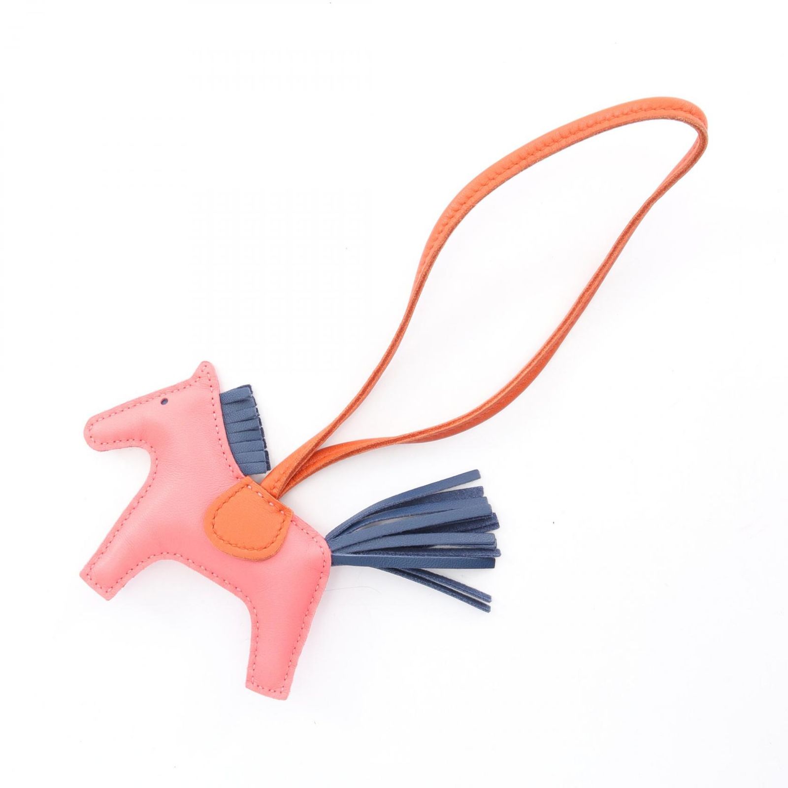 エルメス HERMES チャーム ロデオPM ローズアザレ/ブルードマルト/フ レザー ロデオPM ローズアザレ/ブルードマルト/ブリック レディース Used A