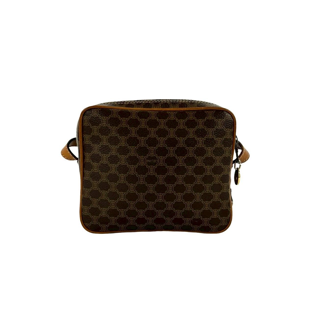 極 美品 CELINE セリーヌ ヴィンテージ マカダム ブラゾン 柄 レザー 