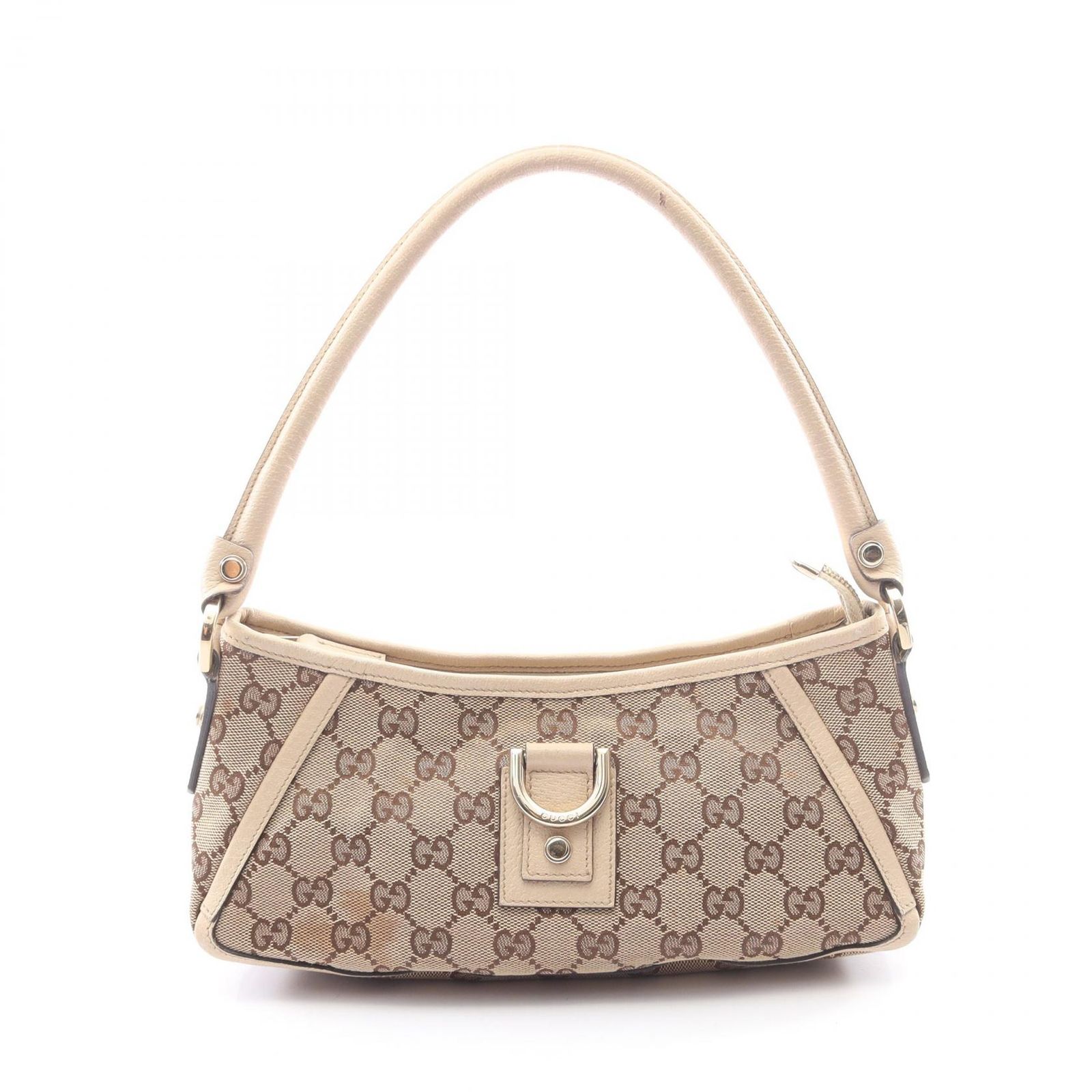 グッチ GUCCI ショルダーバッグ アビー 130939 ベージュ キャンバス レザー アビー アクセサリーポーチ レディース Used B