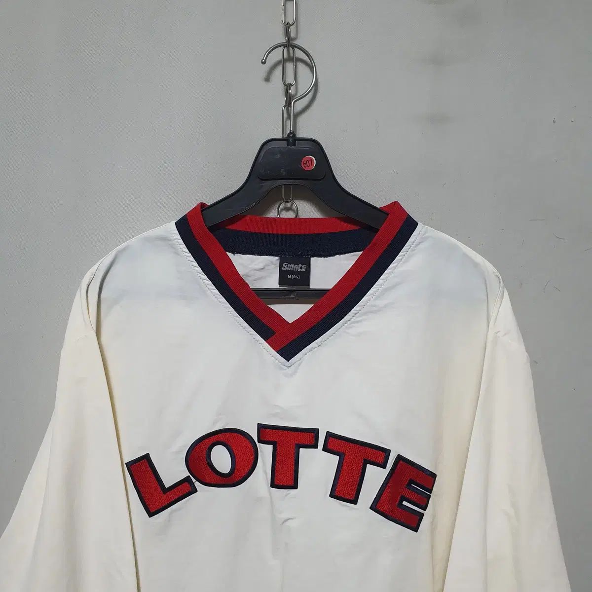 0607) ロッテ・ジャイアンツ 野球 ウォームアップ ウィンドブレーカー ウーブン 長袖Tシャツ M