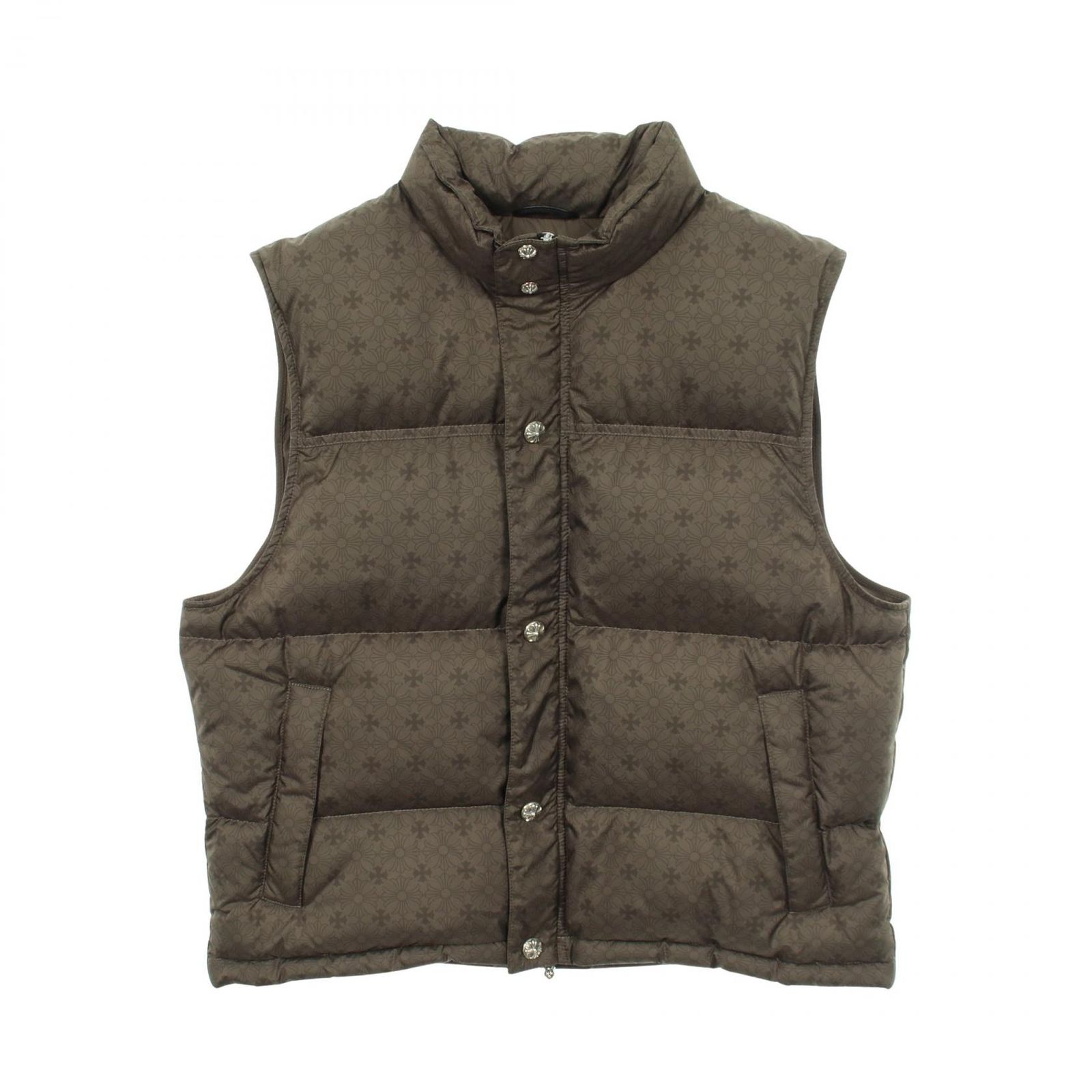 クロムハーツ CHROME HEARTS ダウンベスト STIFF VEST CHプラス総柄 クロスボールボタン ダガージップ その他 ダウンベスト メンズ Used A
