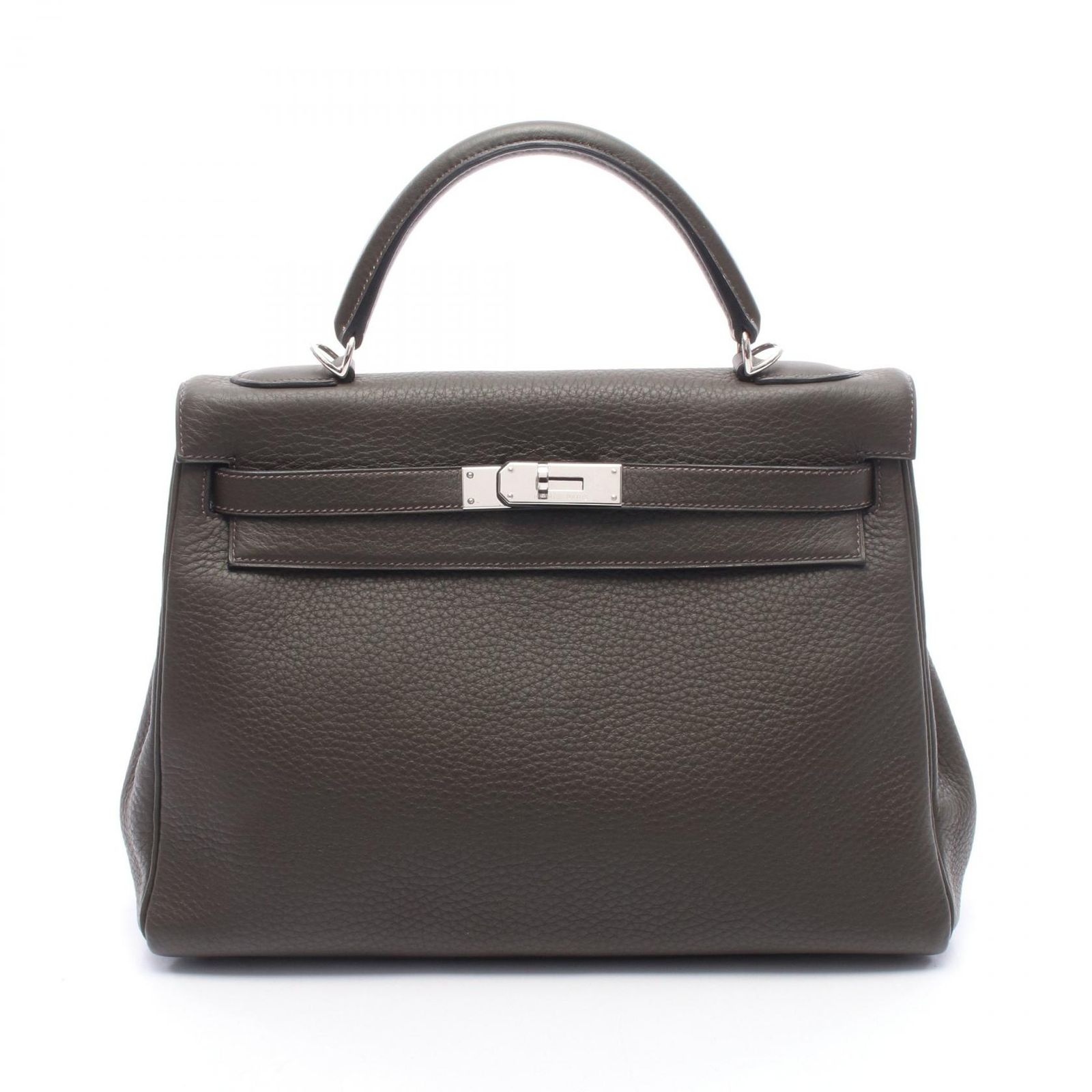 エルメス HERMES ハンドバッグ ケリー32 内縫い 2WAY オリーブ系 レザー ケリー32 レディース Used A