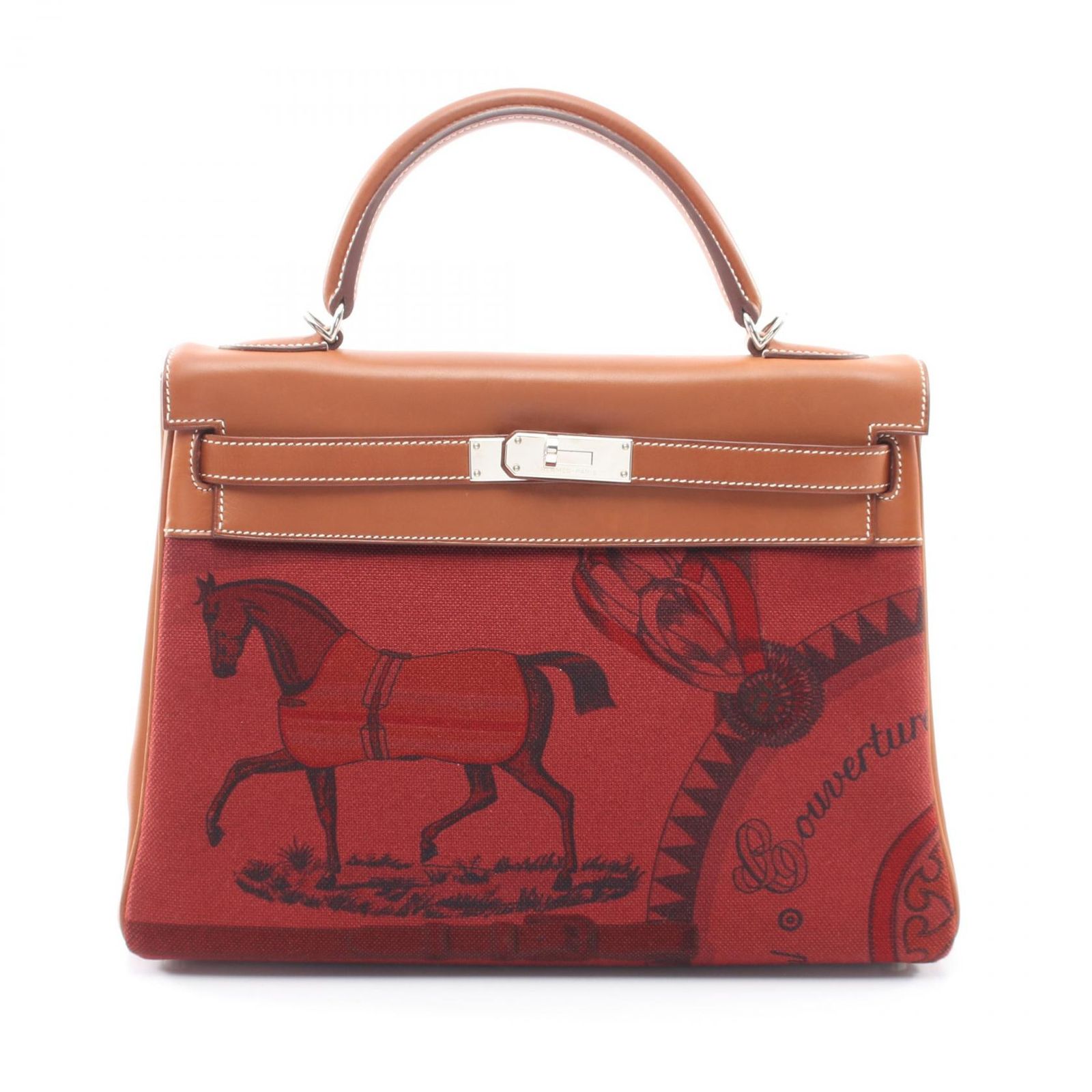 エルメス HERMES ハンドバッグ ケリー32 アマゾン 2WAY 内縫い ルージュアッシュ/フォーヴ レザー ケリー32 アマゾン ルージュアッシュ/フォーヴ レディース Used A