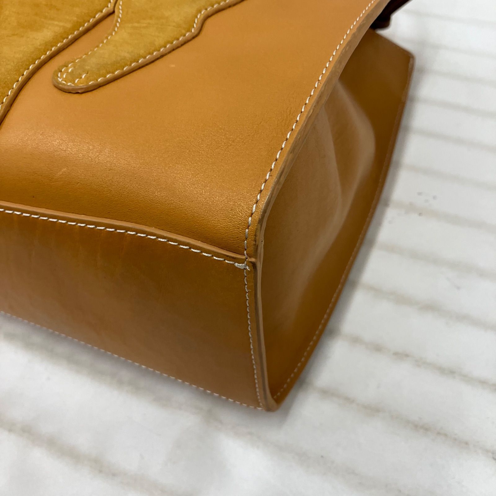 Y3913 Kitamura キタムラ ハンドバッグ トートバッグ キャメル 