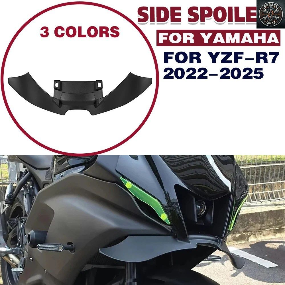 ヤマハ R7 YZFR7 2022-2025 オートバイ ビーク ウィングレット ダウンフォース ネイキッド ABS フロントスポイラー フロントロワーリップス