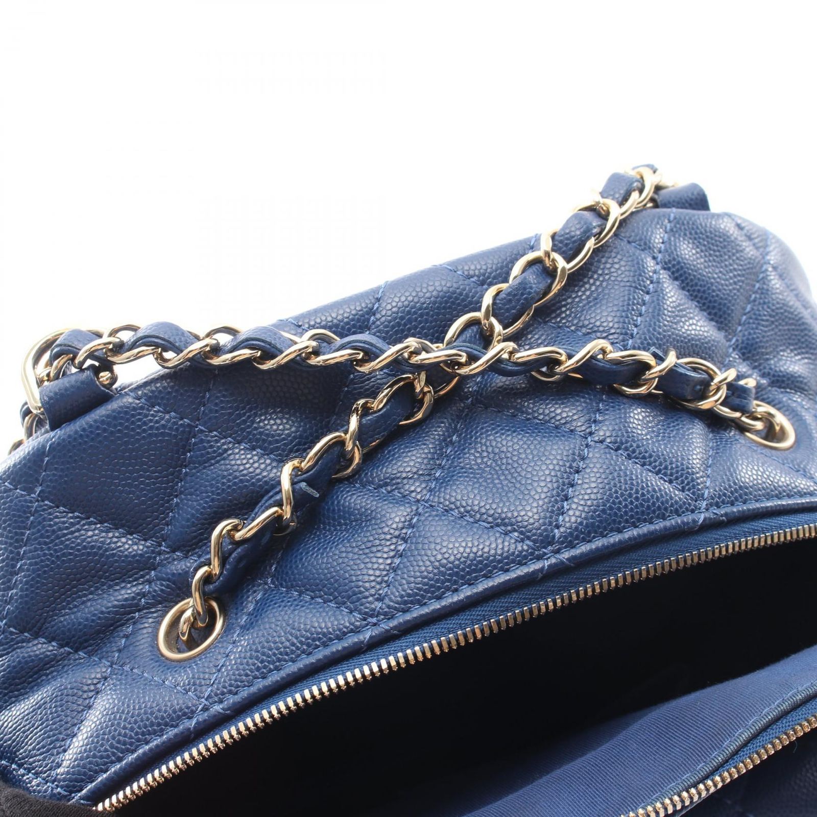 シャネル CHANEL リュックサック バックパック マトラッセ ネイビー 