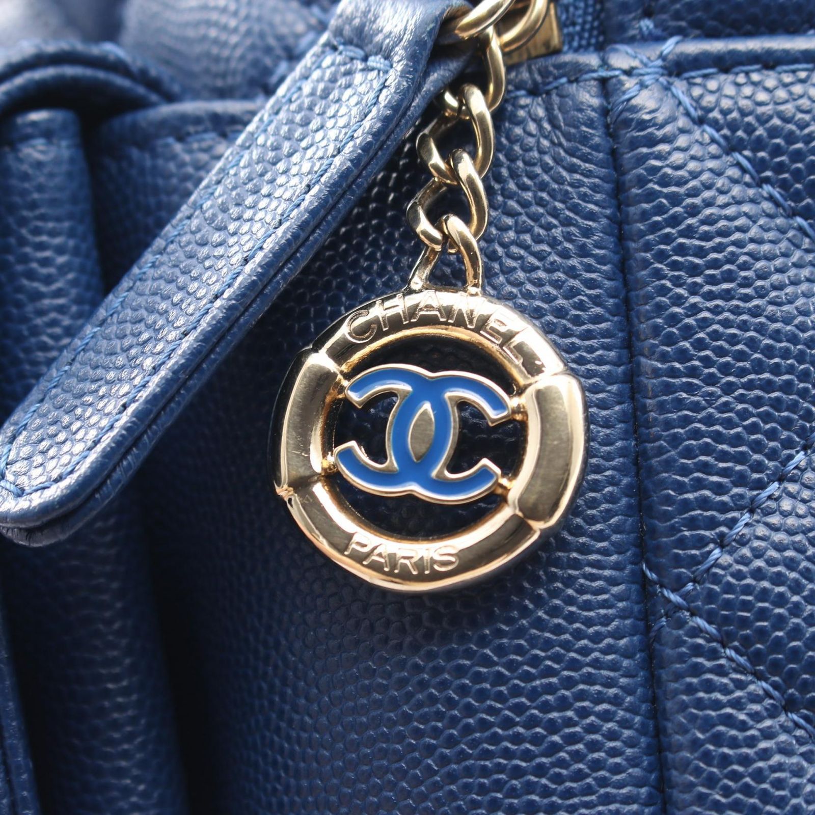 シャネル CHANEL リュックサック バックパック マトラッセ ネイビー 