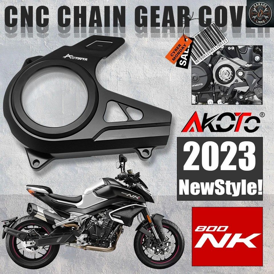DEGIN フロントチェーンカバー CFMOTO 800NK NK800 C22 2023- オートバイ用透明チェーンギアキャップ