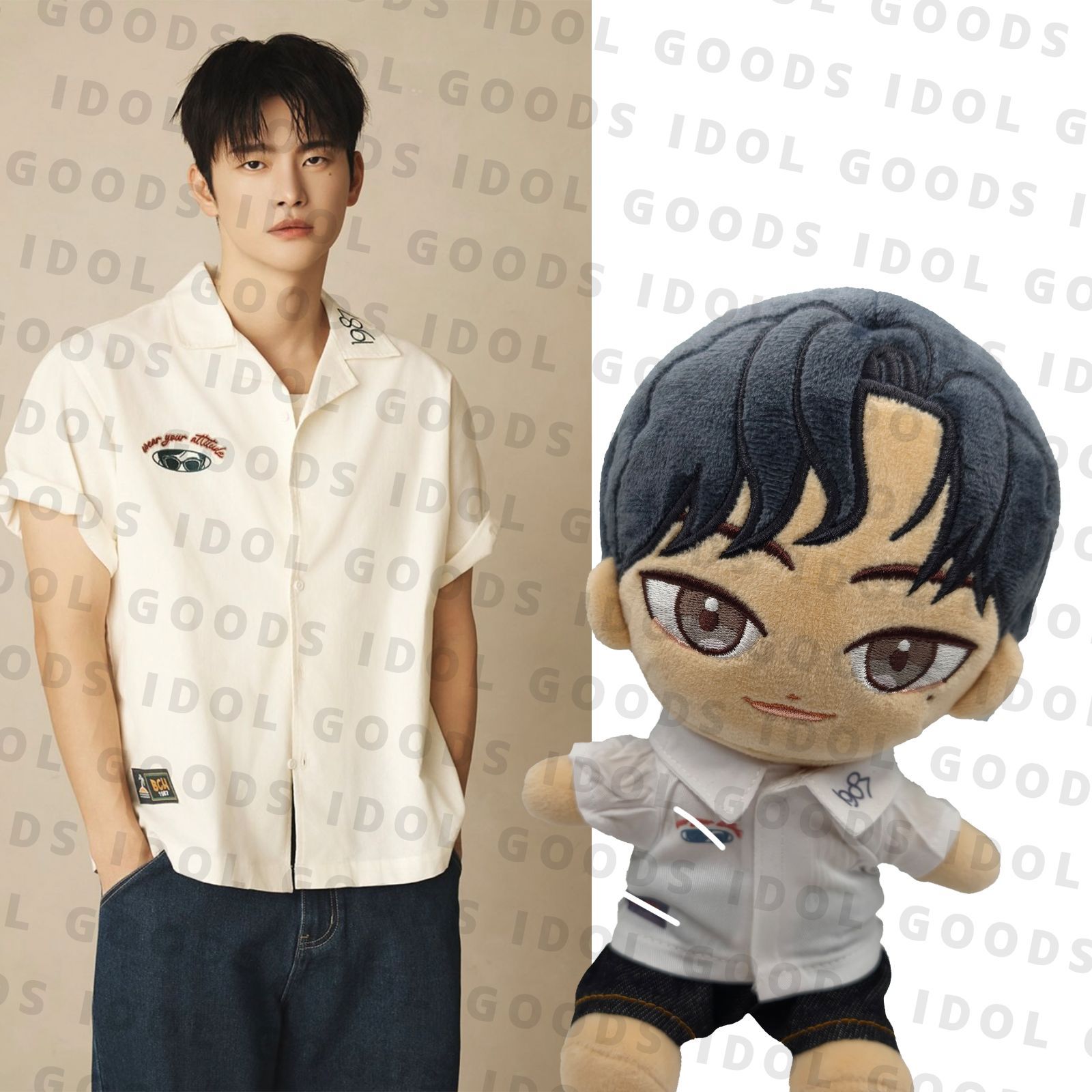 20cm / ソイングク着用風 シャツ ぬいぐるみ服 ぬい服 056 seoinguk