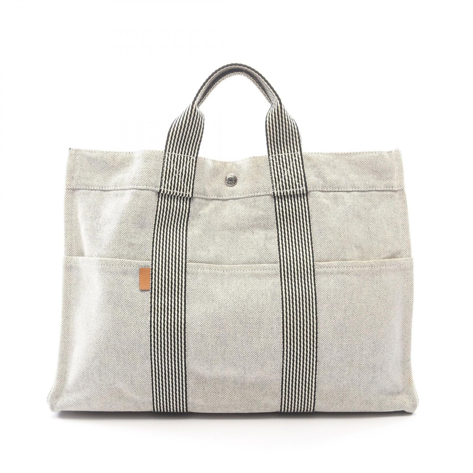 エルメス HERMES トートバッグ ニューフールトゥMM ライトグレー その他 ニューフールトゥMM レディース Used B