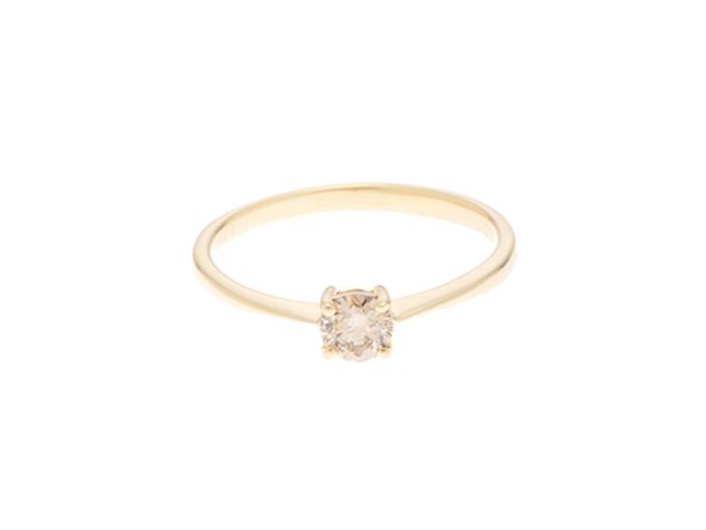JEWELRY ジュエリー ジュエリー K18/D0.25/1.5g/#10 【205】 貴金属･宝石 ﾘﾝｸﾞ リング・指輪 K18イエローゴールド K18YG/ダイヤモンド 10号 イエローゴールド イエロー K18/0.25刻印 レディース【中古】