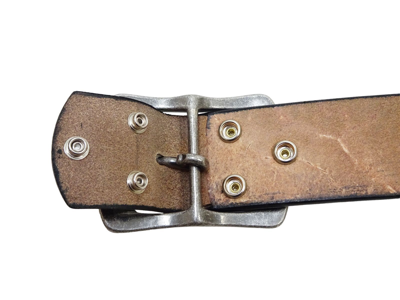 アートブラウン EDB40014AB サドルレザー ギャリソンベルト ART BROWN 40mm幅 5mm厚 極厚レザーベルト 馬鞍型バックル チョコ (ブラウン・茶)
