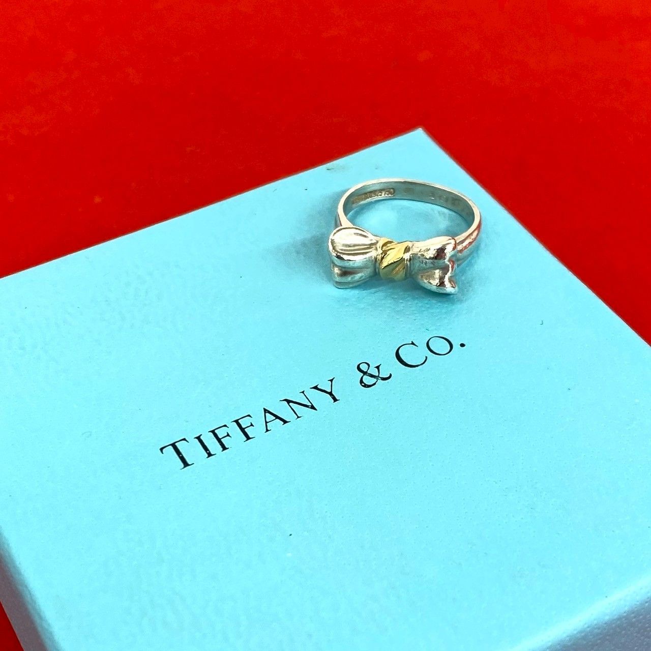 エンゲージメントリング ティファニー リボンリング廃盤 TIFFANY Co
