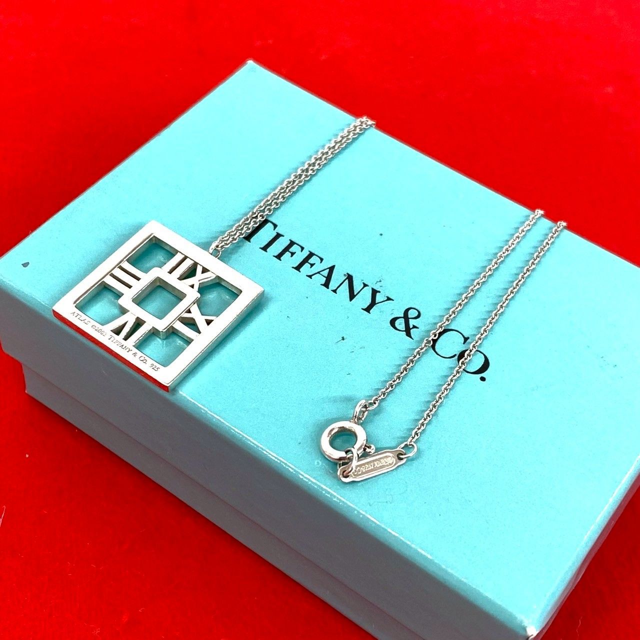 極 美品 箱付き TIFFANY&Co. ティファニー ヴィンテージ アトラス ネックレス シルバー925 アクセサリー シルバー 10315