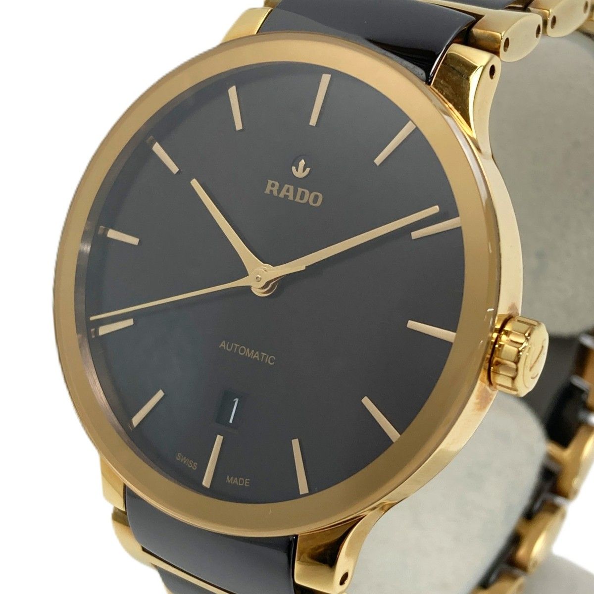 RADO ラドー セントリックス デイト 763.0036.3 ブラウン 自動巻き メンズ 腕時計 箱有 CENTRIX