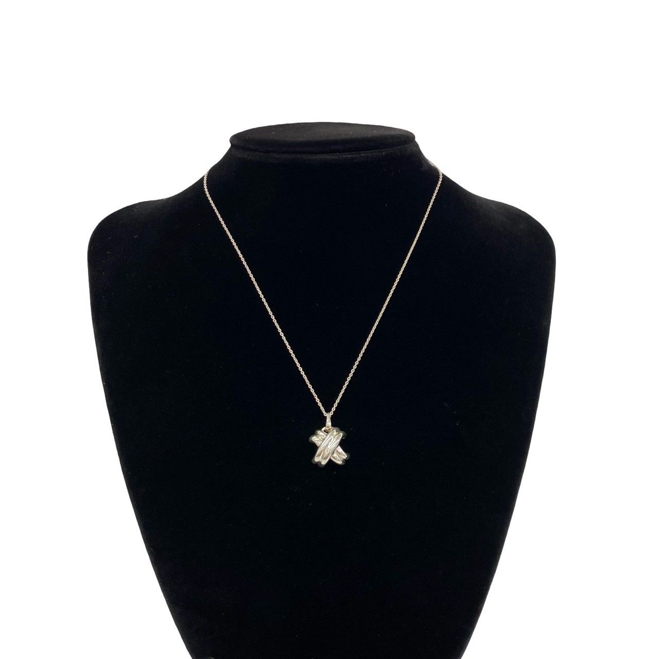 【美品】ティファニー シグネチャークロス ネックレス 925 社外チェーン 極 美品 TIFFANY&Co. ティファニー ヴィンテージ シグネチャー クロス