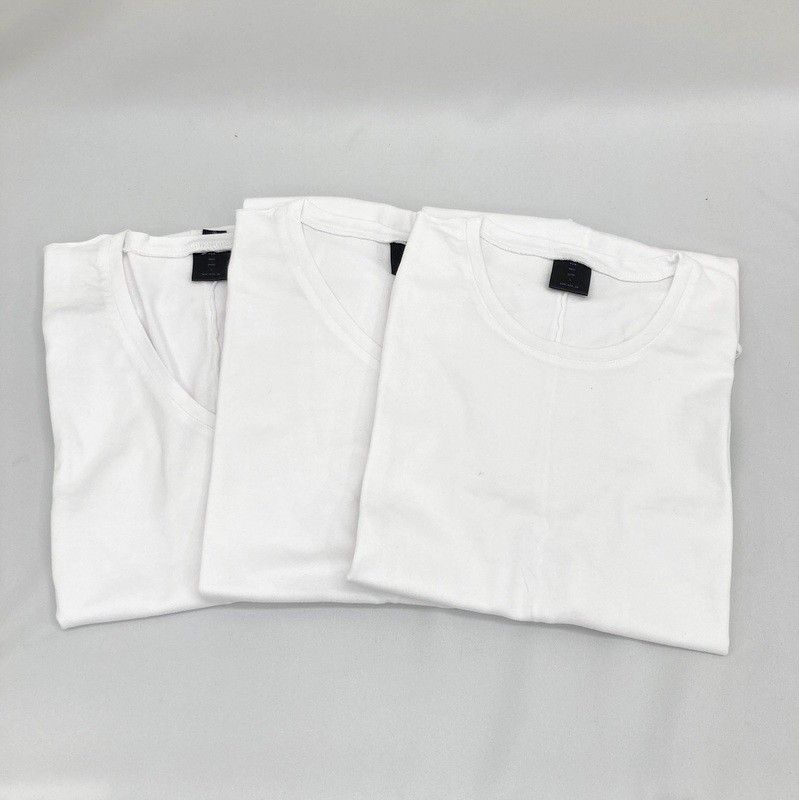 wjk ダブルジェイケー 3 in pack-T S/S パックTシャツ3枚セット 9921 PK05i 新品同様 半袖 クルーネック Vネック ディープVネック コットン 無地 カジュアル メンズ ホワイト トップス ★SS741