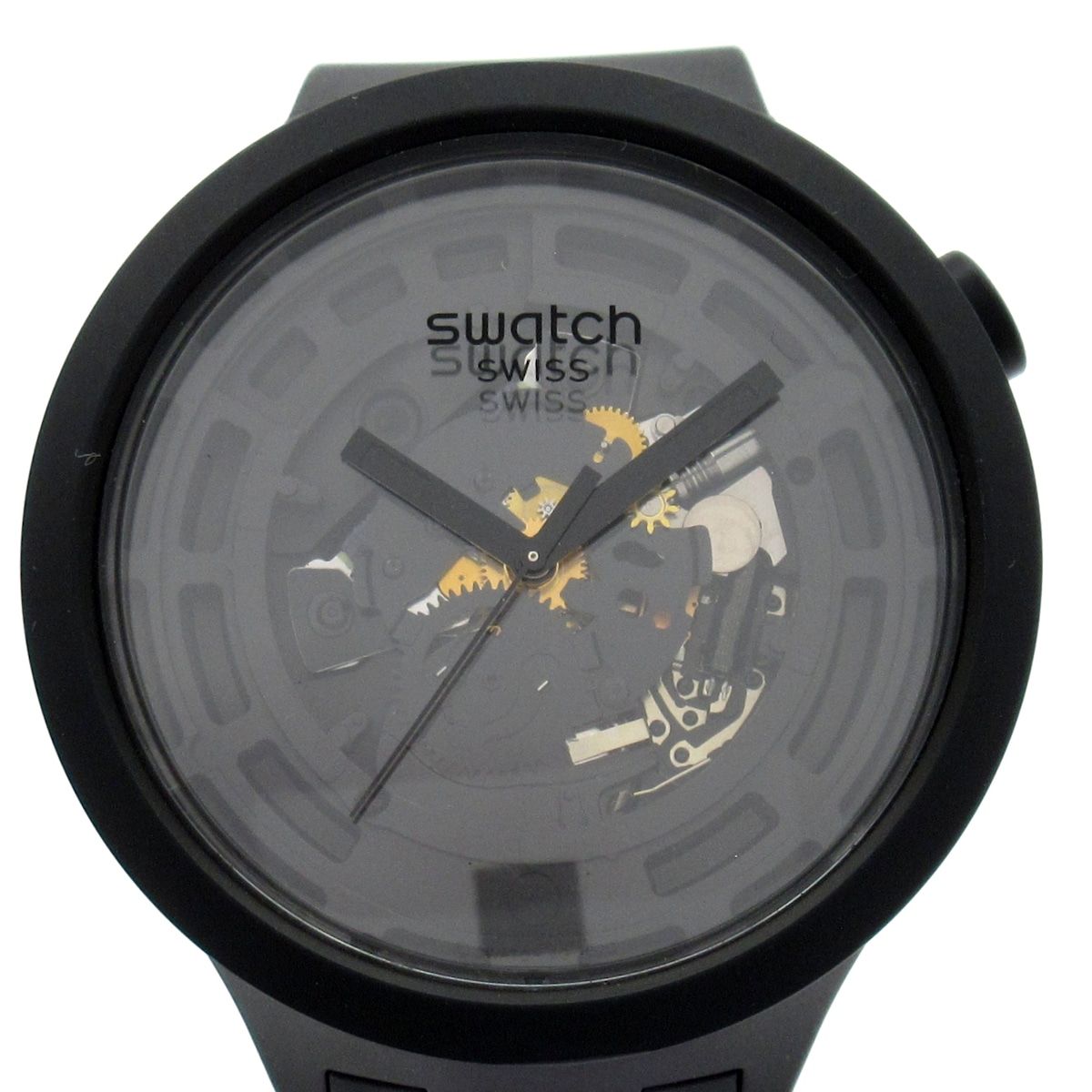 swatch(スウォッチ) 腕時計 C-BLACK SB03B100 メンズ 黒