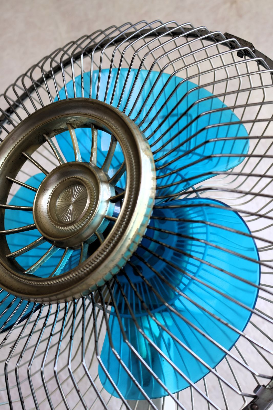 富士電機 お座敷扇風機 ZA309 SOLID STATE 青羽根 昭和レトロ Vintage Japanese Fan FUJI ELECTRIC