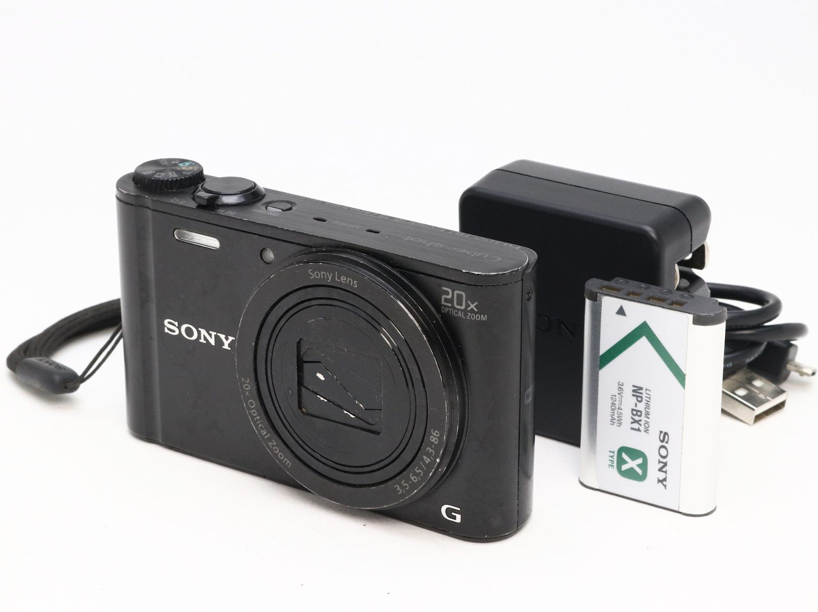 C (難あり) SONY ソニー Cyber-shot DSC-WX300 ブラック 返品不可 66-18