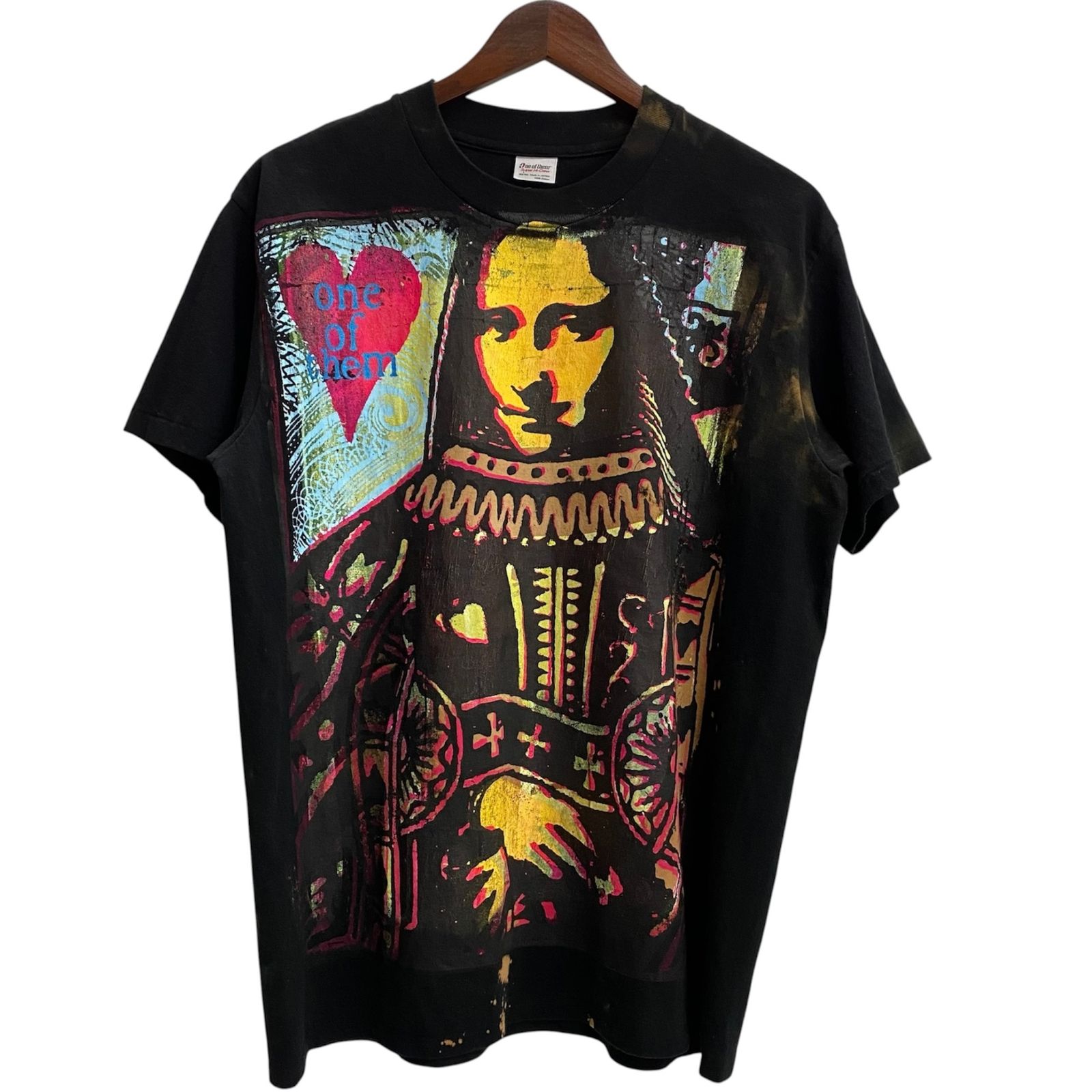 ドンロック DONROCK ONE OF THEM QUEEN OF HEARTS T-shirt Tシャツ ブラック Lサイズ 201MT-6119 VB