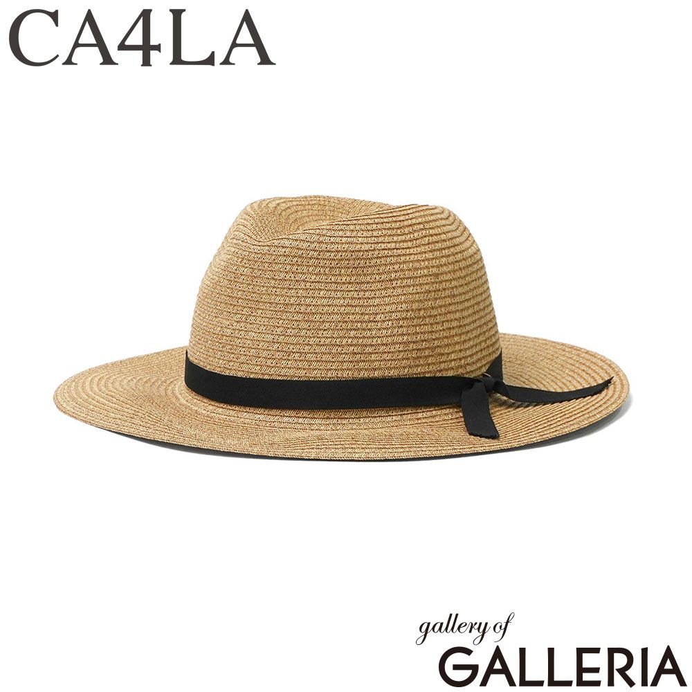 CA4LA ハット メンズ レディース カシラ 帽子 夏用 ペーパーブレード 折りたたみ 春夏 中折れハット 夏 ストローハット おしゃれ リボン 紐 カジュアル 爽やか 浴衣 軽い Authentic TABIKAZE 6 ZKN02640 BEIGE