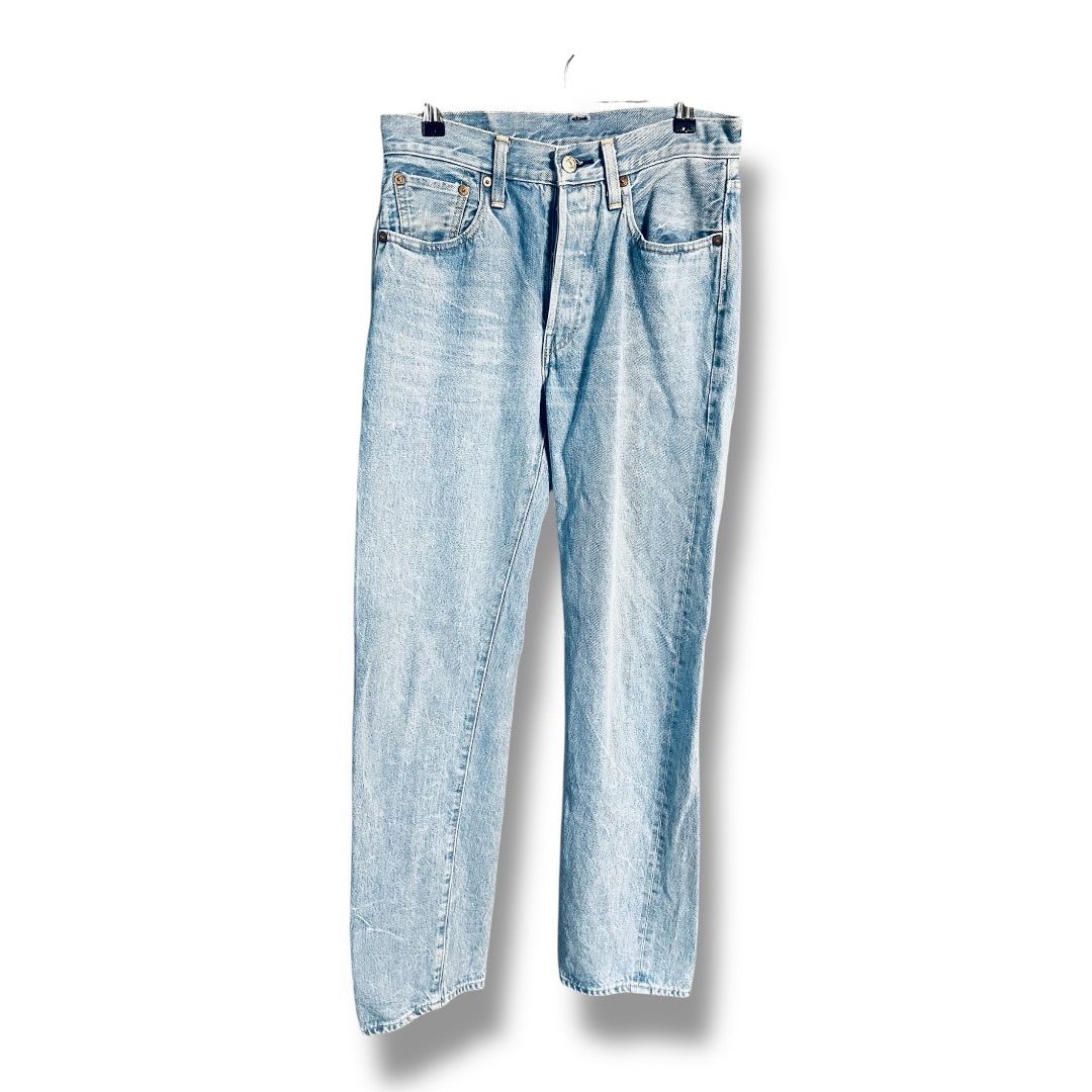 LEVI'S VINTAGE CLOTHING 8619−0017 503BXX セルビッジジーンズ オフセットセンター ベルトループ ビッグE 赤耳 隠しリベット メンズ サイズw27 ブルー ゴーゴー古着久喜倉庫店 51 No.K2177Y