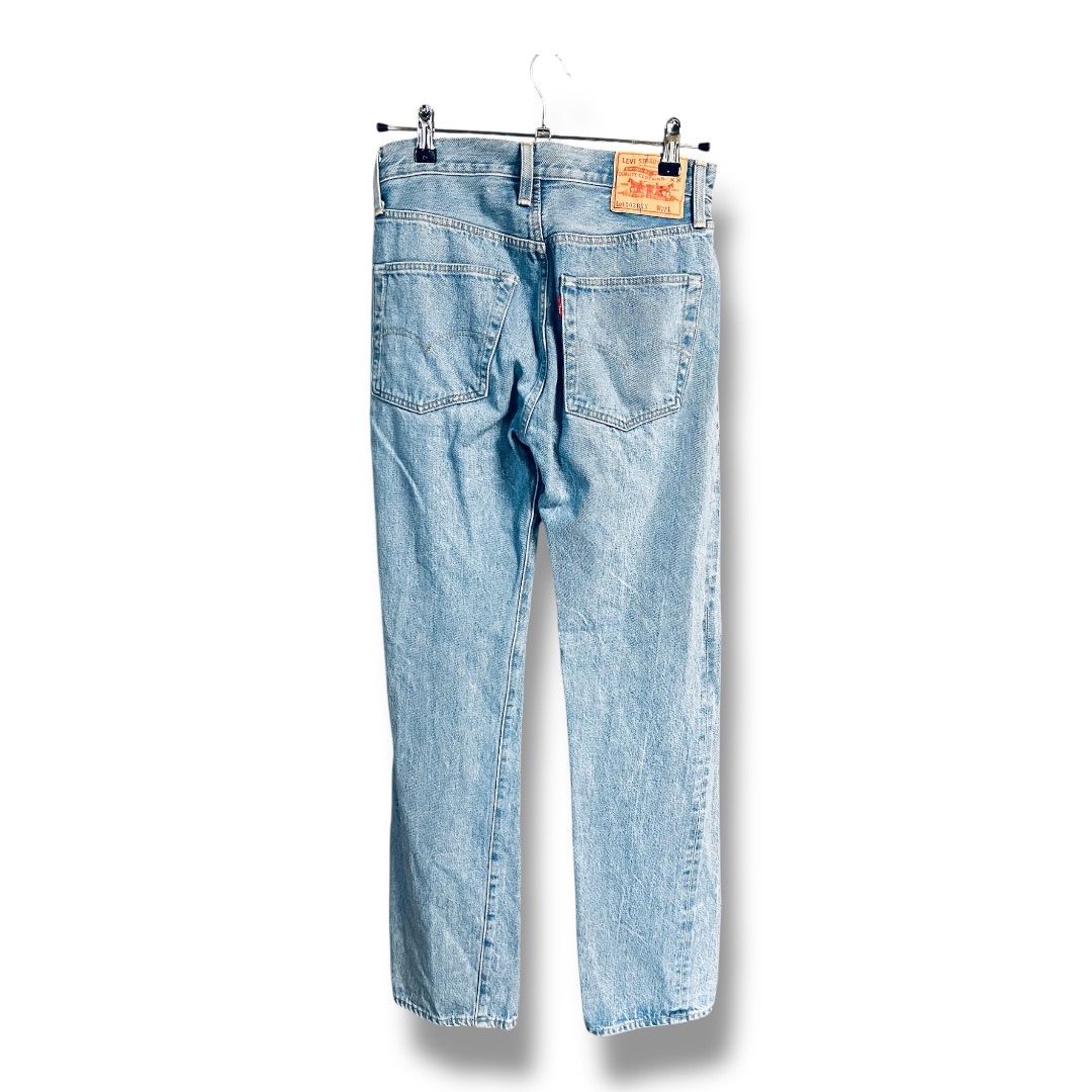 LEVI'S VINTAGE CLOTHING 8619−0017 503BXX セルビッジジーンズ オフセットセンター ベルトループ ビッグE 赤耳 隠しリベット メンズ サイズw27 ブルー ゴーゴー古着久喜倉庫店 51 No.K2177Y