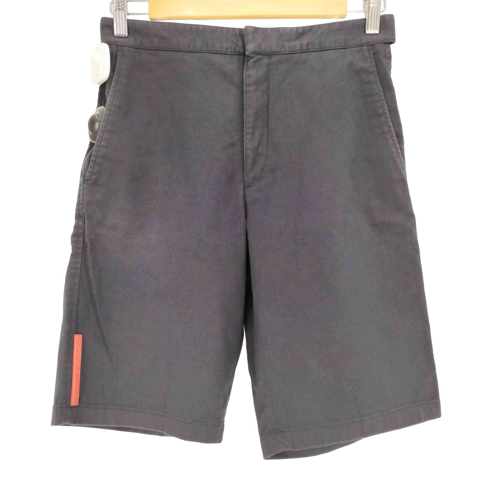 プラダ PRADA イタリア製 SPORT ロゴジップ ダブルストラップ ハーフチノパンツ レディース EUR：44-46