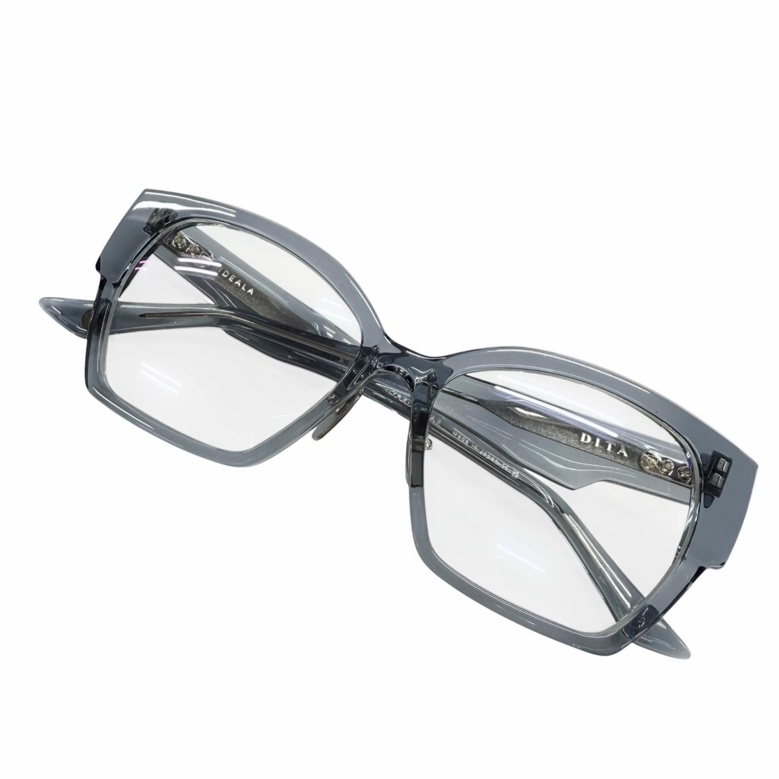 未使用品▲DITA ディータ DTX743 IDEALA スクエアキャットアイ メガネ 眼鏡 アイウェア クリアグレー 54□17 145 デモレンズ 日本製 レディース 定価78,100円