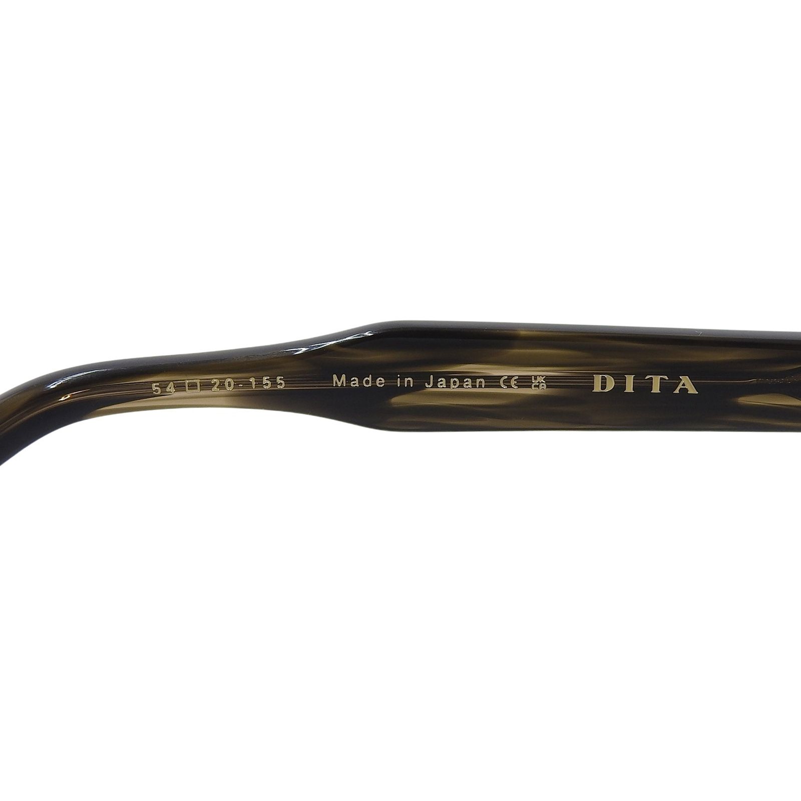 未使用品▲DITA ディータ DTX757 SEQUOIA スクエア ウェリントン メガネ 眼鏡 アイウェア クリアブラウン マーブル 54□20 155 日本製 メンズ 定価78,100円