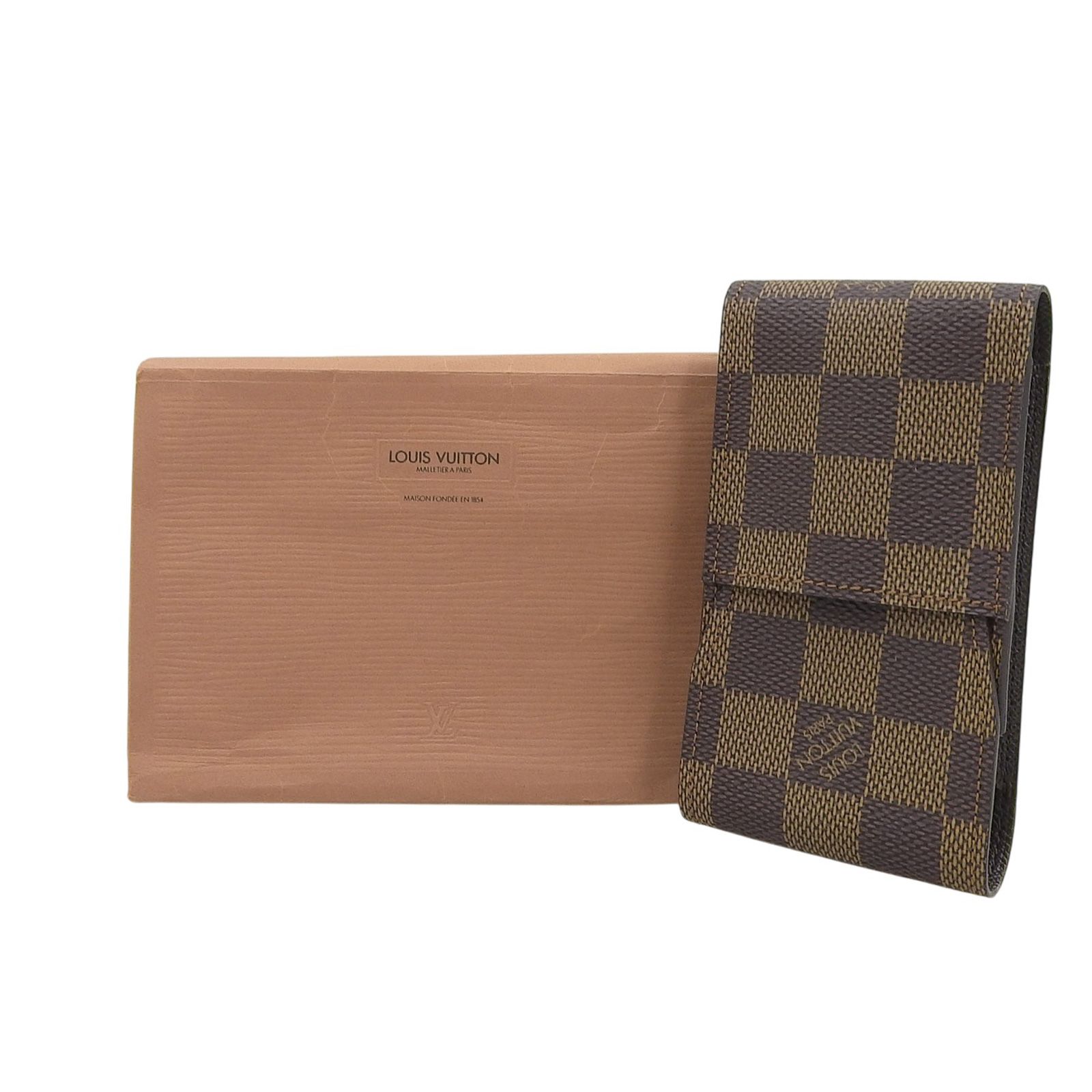 美品▲LOUIS VUITTON ルイヴィトン エテュイ シガレット ダミエ・エベヌ タバコケース シガレットケース フランス製 メンズ