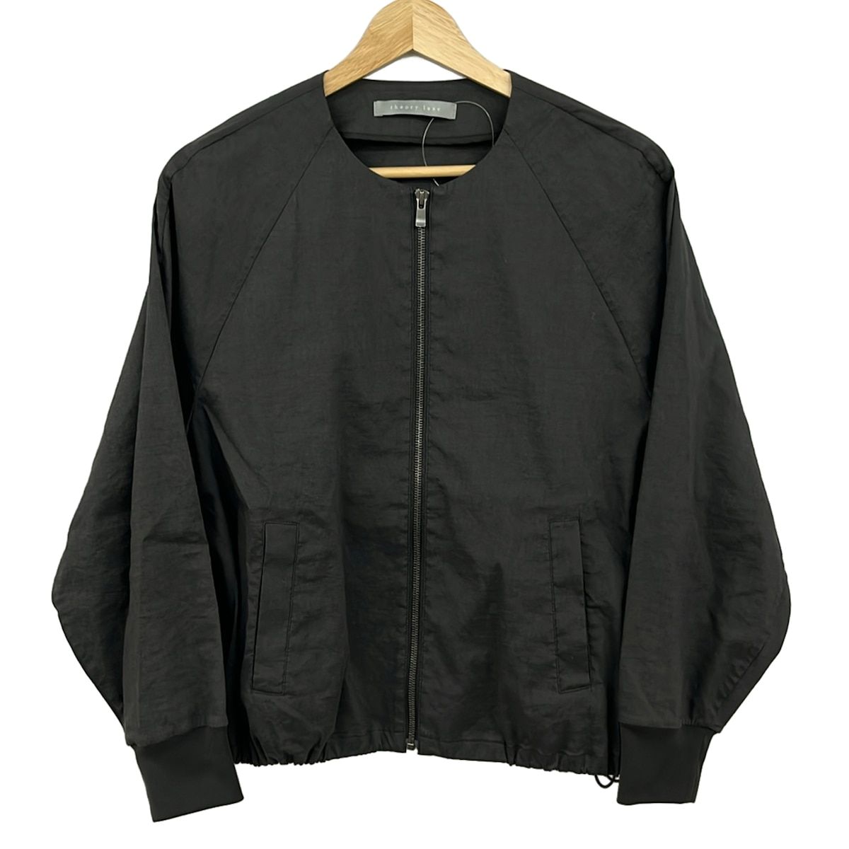 theory luxe(セオリーリュクス) ブルゾン サイズ38 M レディース美品 - ダークグレー 長袖/麻混/ジップアップ/春/秋