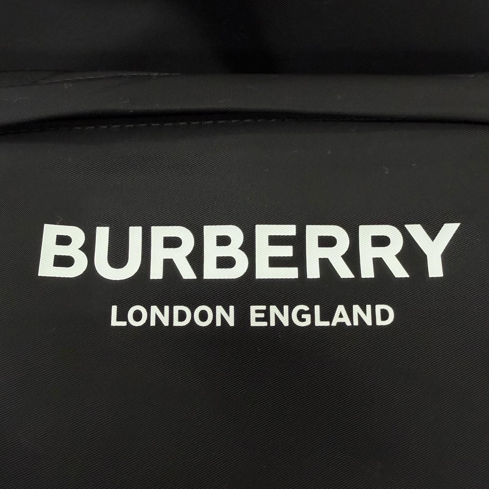 極美品□BURBERRY バーバリー 8021084 一部レザー使い ロゴプリント リュックサック デイパック ブラック メンズオススメ 保存袋付き 極美品□BURBERRY バーバリー 8021084 一部レザー使い ロゴプリント リュックサック デイパック ブラック メンズオススメ 保存袋付き