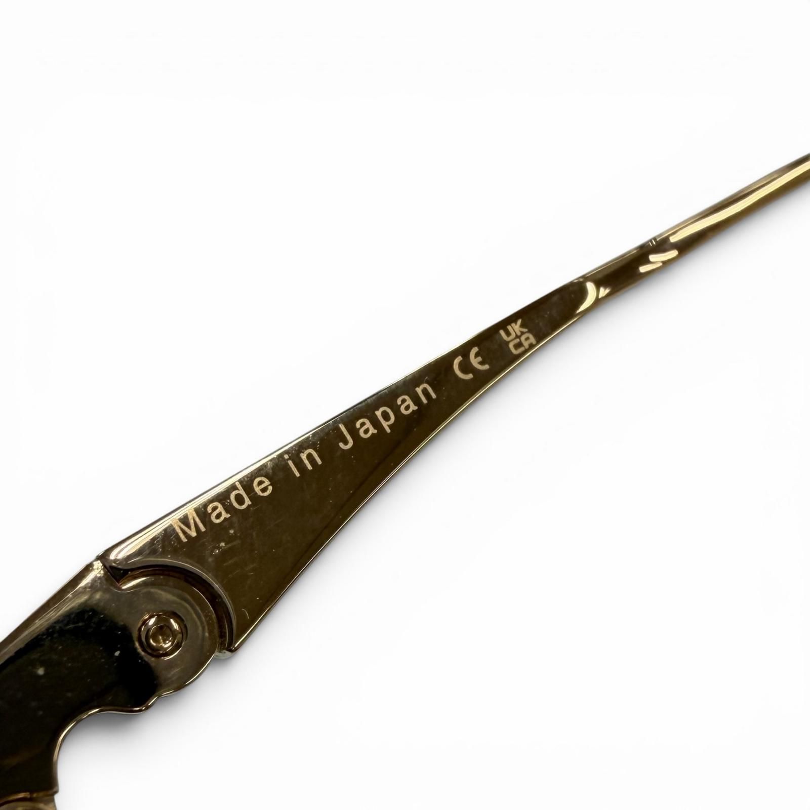 未使用品▼DITA ディータ 7806 FLIGHT 006 ツーブリッジ グラデーションレンズ サングラス ゴールド クリアピンク レンズ：ダークグレー 52□22-144 デモレンズ 日本製 メンズ 定価102,300円