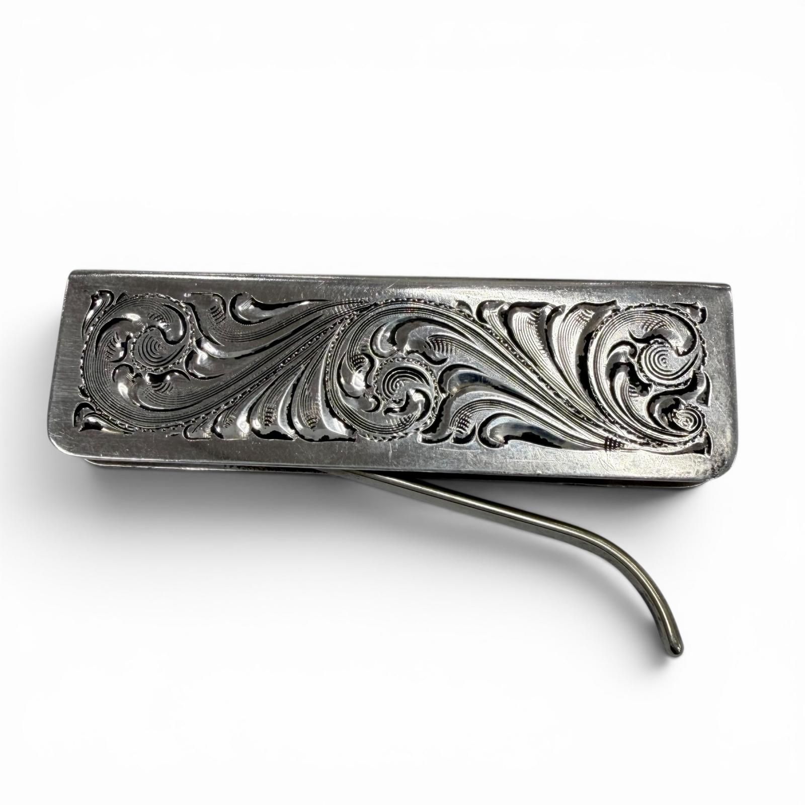 美品▼SILVER KING シルバーキング アンティーク仕上げ スクエア ビルクリップ 札ばさみ マネークリップ シルバー USA製 メンズ 美品▼SILVER KING シルバーキング アンティーク仕上げ スクエア ビルクリップ 札ばさみ マネークリップ シルバー USA製 メンズ
