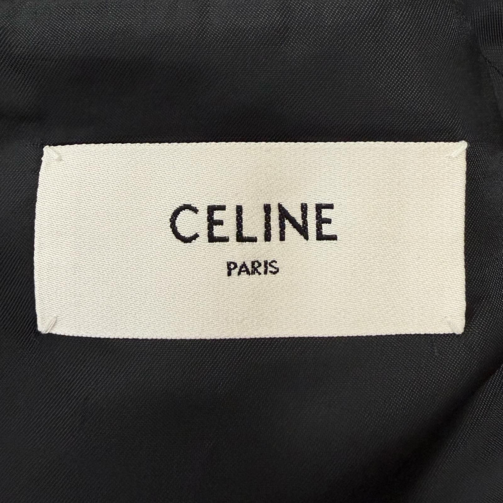 未使用品□CELINE セリーヌ 2V20J650D エディ シングル タキシード クラシック テーラードジャケット ブラック 54 イタリア製 正規品 メンズ