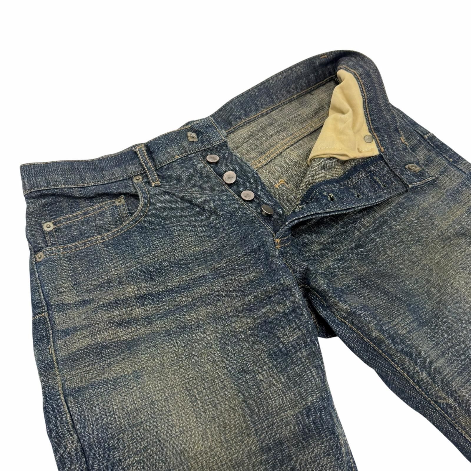 美品□Dior HOMME ディオールオム 05SS 5EH1011678 コットン100% エディスリマン ベック期 ボタンフライ スキニー デニムパンツ インディゴブルー 28 日本製 正規品 メンズ 美品□Dior HOMME ディオールオム 05SS 5EH1011678 コットン100% エディスリマン ベック期 ボタンフライ スキニー デニムパンツ インディゴブルー 28 日本製 正規品 メンズ