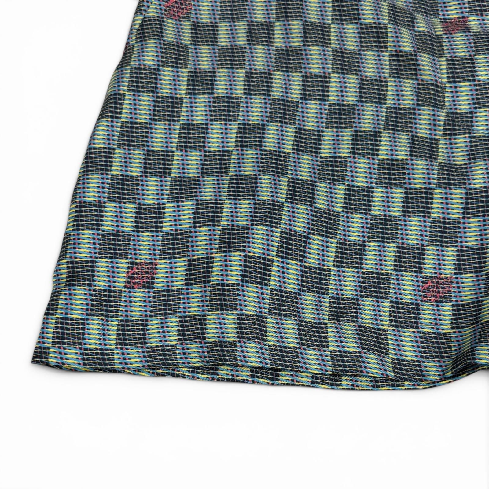未使用品★LOUIS VUITTON ルイヴィトン シルク100％ 総柄プリント ボタンフライ ショートパンツ マルチ 38 イタリア製 正規品 レディース