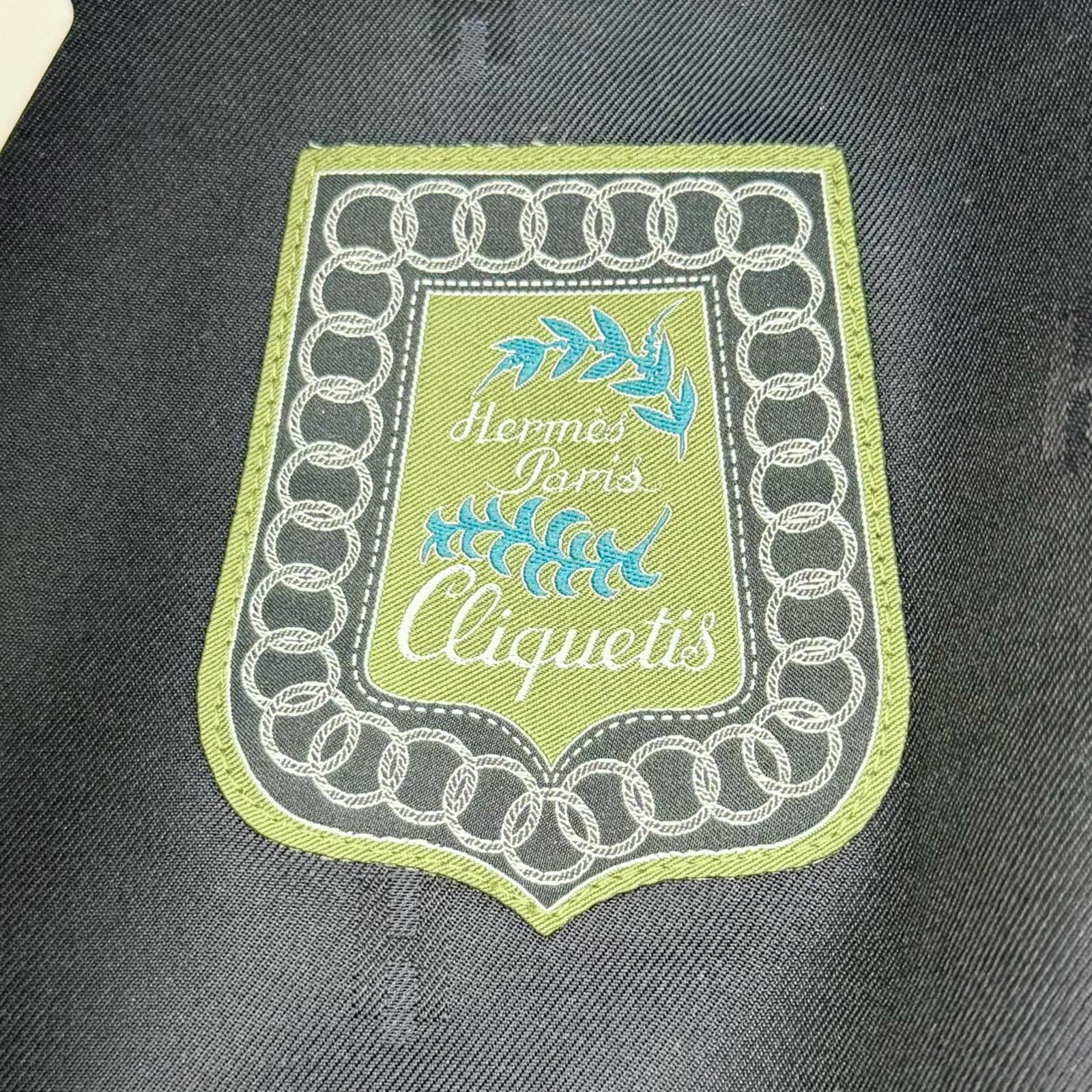 美品★HERMES エルメス H221017N コットン100% セリエ金具付 サントノーレ CLIQUETIS デニム ベレー帽 インディゴ 56 イタリア製 正規品 レディース 保存袋付き