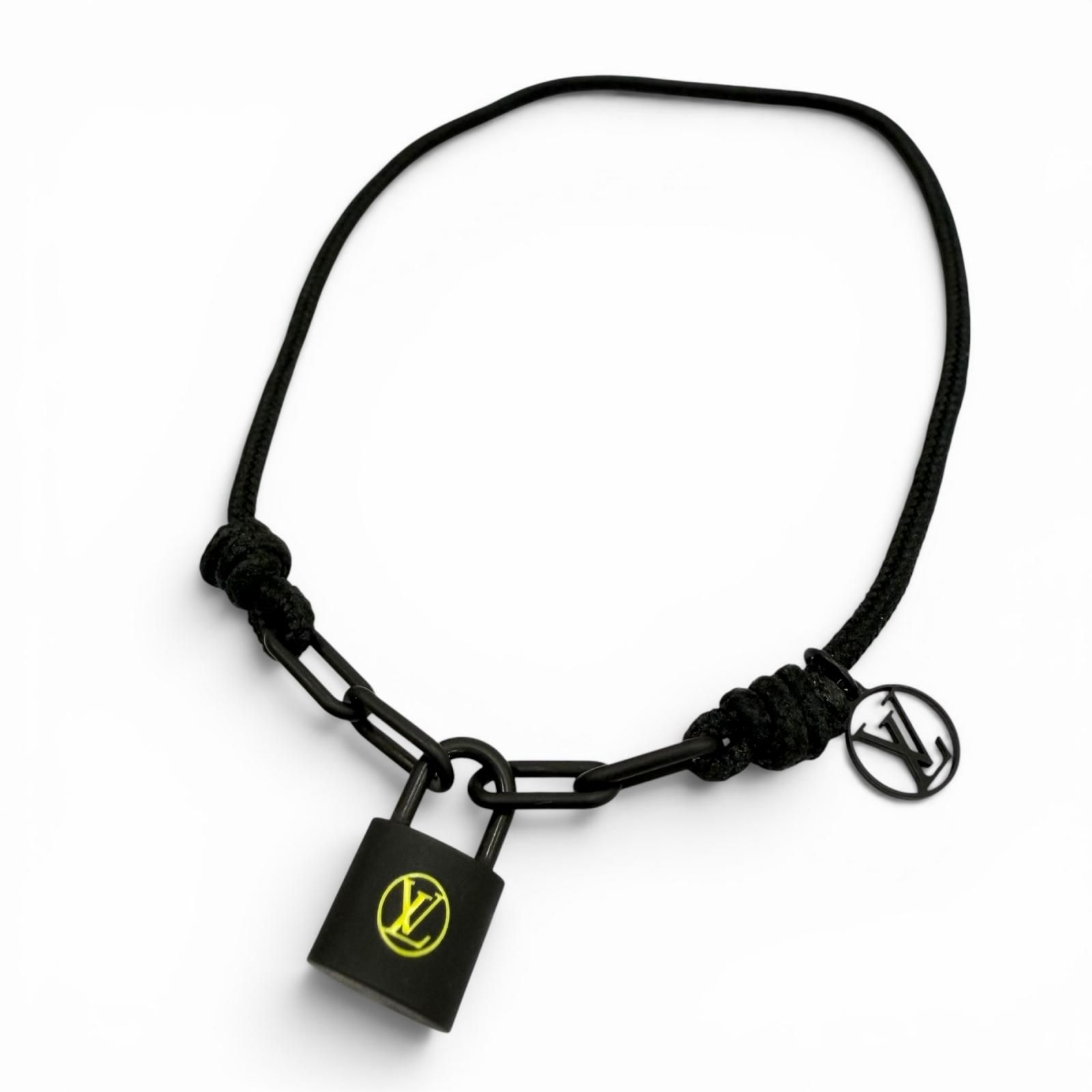 極美品▼LOUIS VUITTON ルイヴィトン Q05270 ロックイット ヴァージル アブロー ノワールプロフォン ブレスレット ブラック フランス製 メンズ