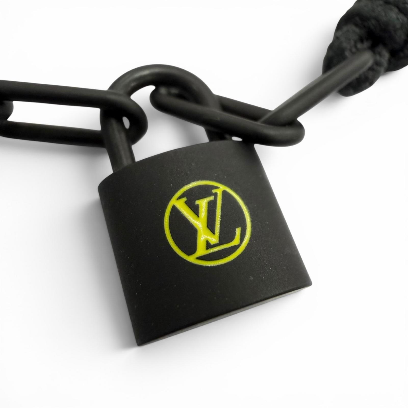 極美品▼LOUIS VUITTON ルイヴィトン Q05270 ロックイット ヴァージル アブロー ノワールプロフォン ブレスレット ブラック フランス製 メンズ