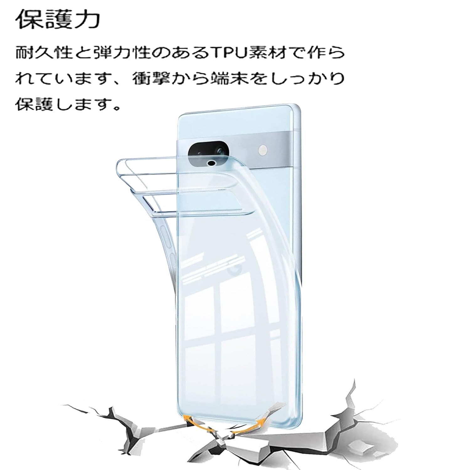 1+1】 for Google Pixel 7a ガラスフィルム+ケース クリア ガラス 